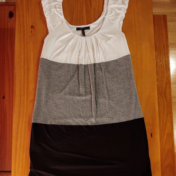 BCBG MaxAzria modest cap sleeve striped dress - Picture 6 of 7